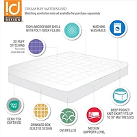 Intelligent Design Puff Overload Down Alternative Mattress Pad
