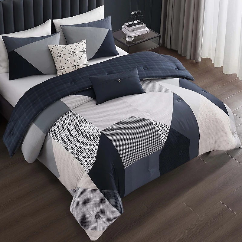 Bebejan Geo Fusion 5-pc. Midweight REVERSIBLE Comforter Set