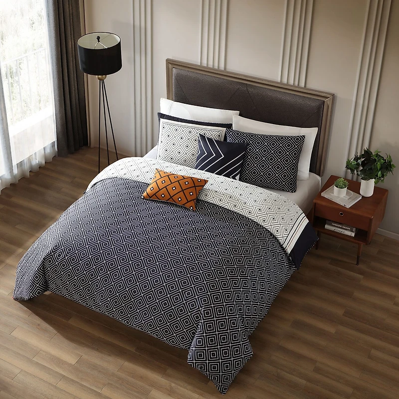 Bebejan Geometric 5-pc. Midweight Reversible Comforter Set