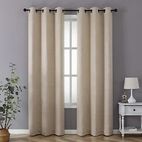 Regal Home Vista Embossed Grommet Top Energy Saving Blackout Set of 2 Curtain Panel