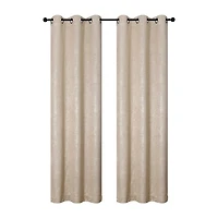 Regal Home Vista Embossed Grommet Top Energy Saving Blackout Set of 2 Curtain Panel