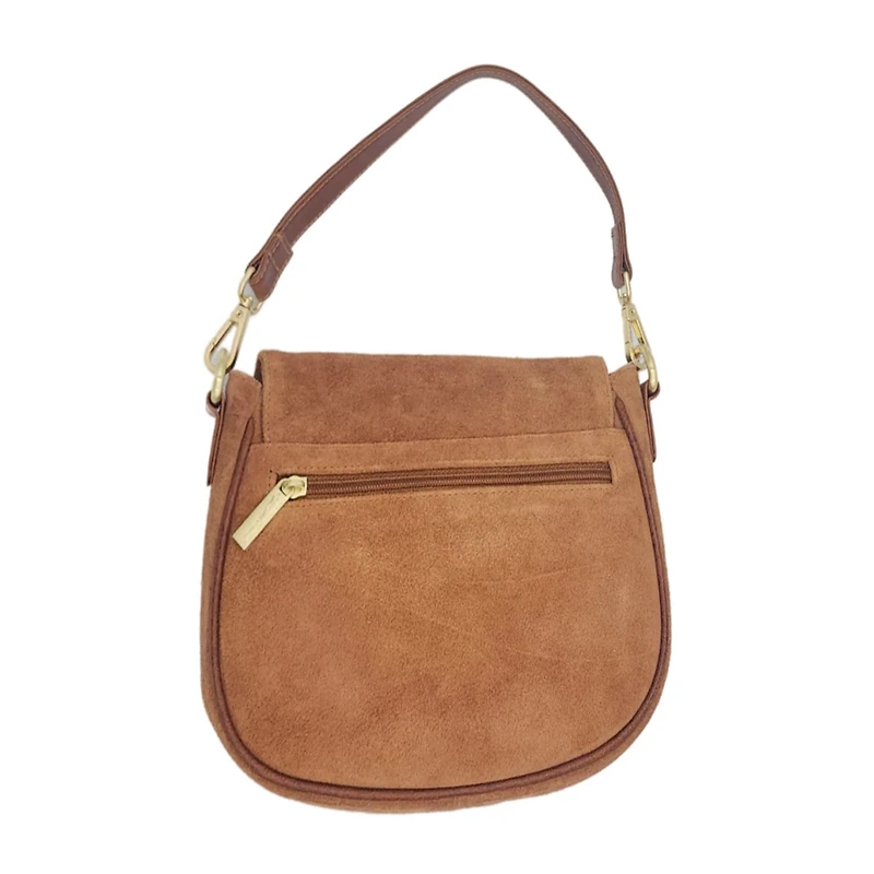 Stone Mountain Palamino Suede Mini Flap Crossbody Bag