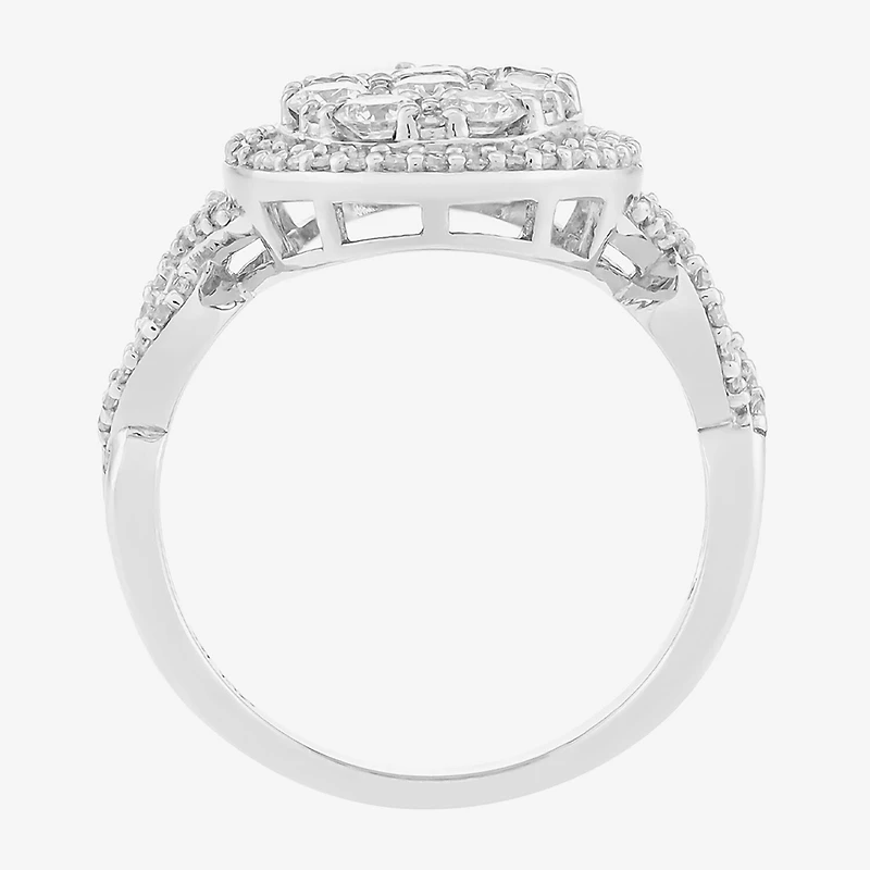Limited Quantities! Womens 1 1/4 CT. T.W. Natural White Diamond 10K Gold Oval Cocktail Ring