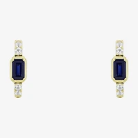 Womens Gemstone 14K Vermeil 14mm Hoop Earrings