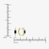 Womens Gemstone 14K Vermeil 14mm Hoop Earrings