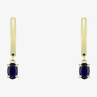 Womens Gemstone 14K Vermeil 22.5mm Oval Hoop Earrings