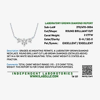 G-H/Si2-I1) Womens CT. T.W. Lab Grown White Diamond 10K Gold 18 Inch Pendant Necklace