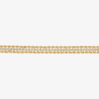 Made in Italy Womens 14K Gold 7.5 Inch Solid Rope Chain Bracelet