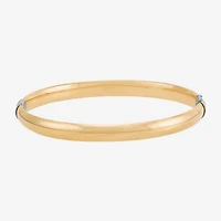 Bonded Brilliance Womens 14K Gold Bonded With Sterling Silver Bangle Bracelet