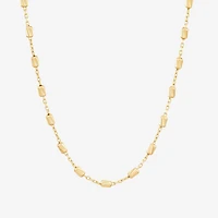 Womens 14K Gold 18 Inch Cable Chain Necklace