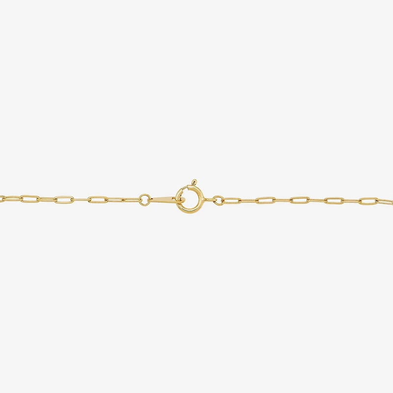 Gold Addiction Womens 10K Gold 7.25 Inch Solid Paperclip Chain Bracelet