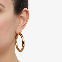 Womens 14K Gold 50mm Hoop Earrings