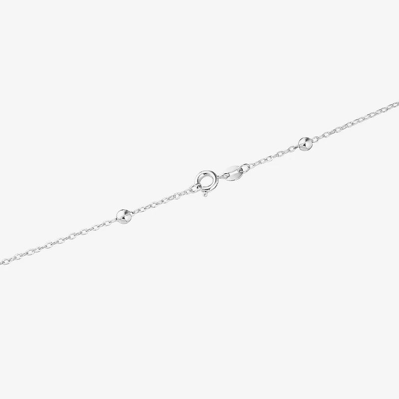 Womens Sterling Silver Cross 18 Inch Pendant Necklace