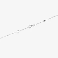 Womens Sterling Silver Cross 18 Inch Pendant Necklace
