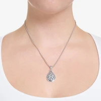 Womens Sterling Silver 18 Inch Pendant Necklace