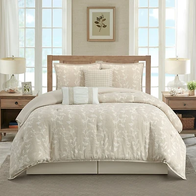 Stratford Park Dayla Leaves Comforter Set 7-pc. Easy Care