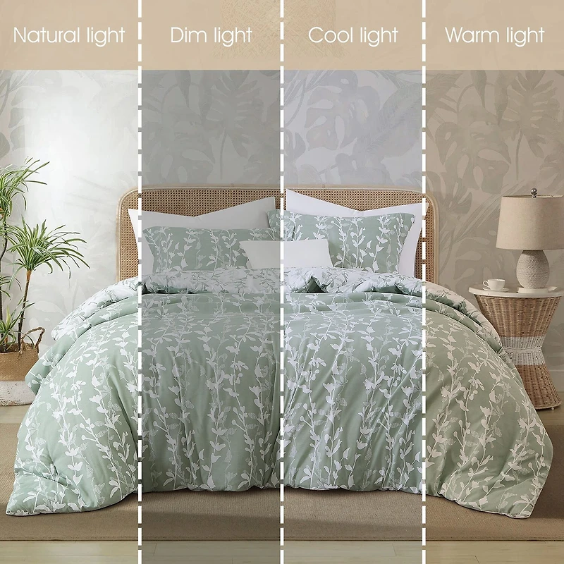 Stratford Park Marissa Leaves Easy Care Comforter Set