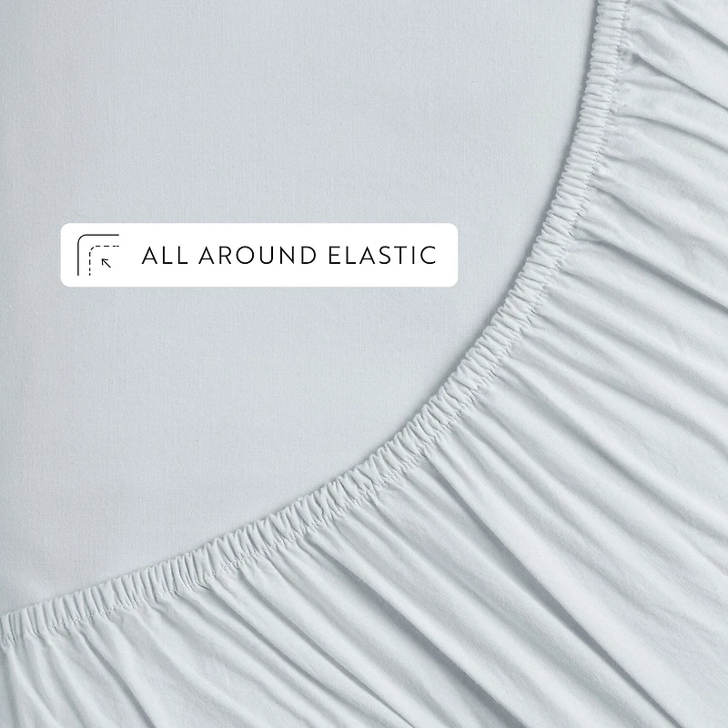 Casual Comfort 100% Cotton Percale Ultra-Soft 4 Piece Sheet Set
