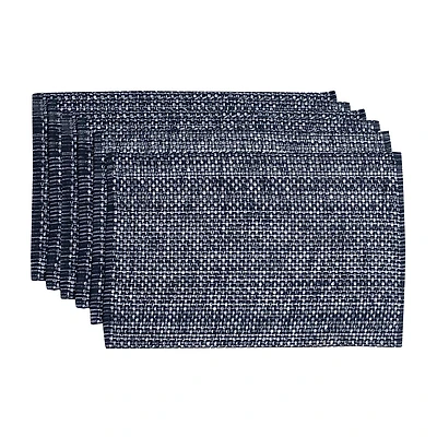 Sweet Home Collection Two Tone 100% Cotton Woven 6-pc. Placemat