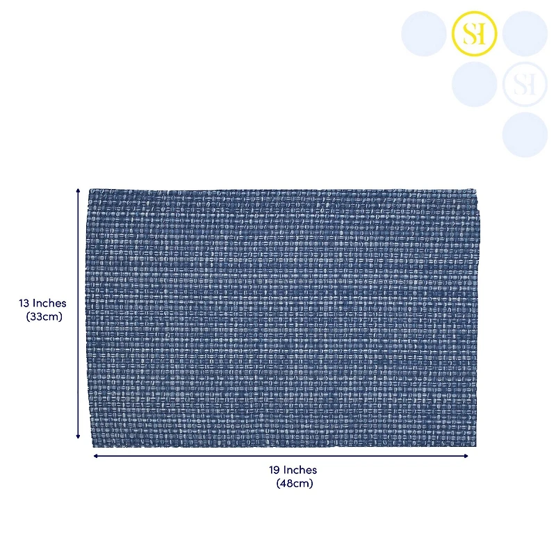 Sweet Home Collection Two Tone 100% Cotton Woven 6-pc. Placemat