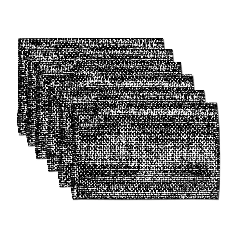 Sweet Home Collection Two Tone 100% Cotton Woven 6-pc. Placemat