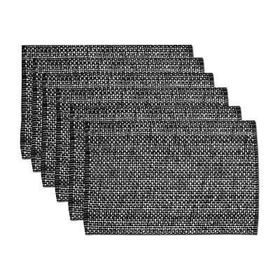 Sweet Home Collection Two Tone 100% Cotton Woven 6-pc. Placemat
