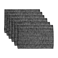 Sweet Home Collection Two Tone 100% Cotton Woven 6-pc. Placemat