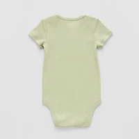 Okie Dokie Baby Boys Round Neck Short Sleeve Rib Bodysuit