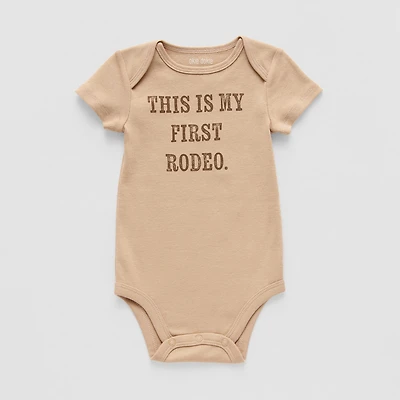Okie Dokie Baby Unisex Round Neck Short Sleeve Rib Bodysuit