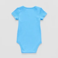 Okie Dokie Baby Boys Round Neck Short Sleeve Rib Bodysuit