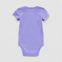 Okie Dokie Baby Girls Round Neck Short Sleeve Rib Bodysuit