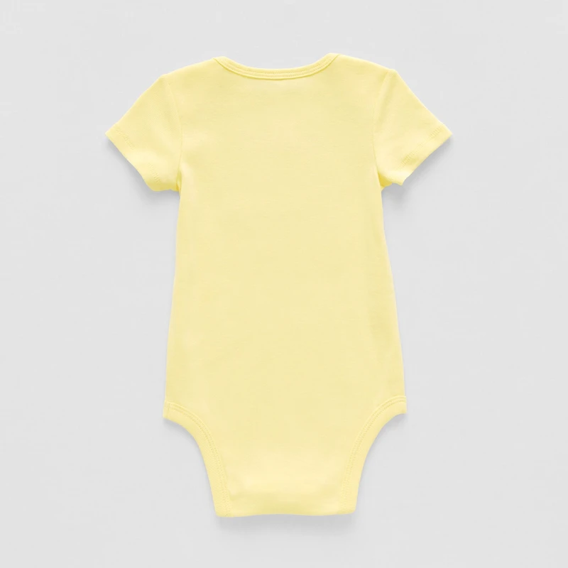 Okie Dokie Baby Unisex Round Neck Short Sleeve Rib Bodysuit