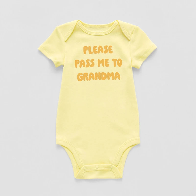 Okie Dokie Baby Unisex Round Neck Short Sleeve Rib Bodysuit