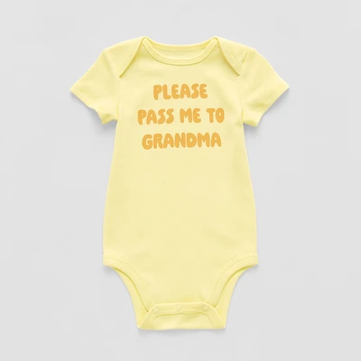 Okie Dokie Baby Unisex Round Neck Short Sleeve Rib Bodysuit
