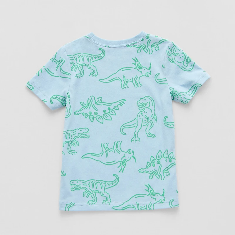 Okie Dokie Toddler & Little Boys Crew Neck Short Sleeve Regular Fit Graphic T-Shirt