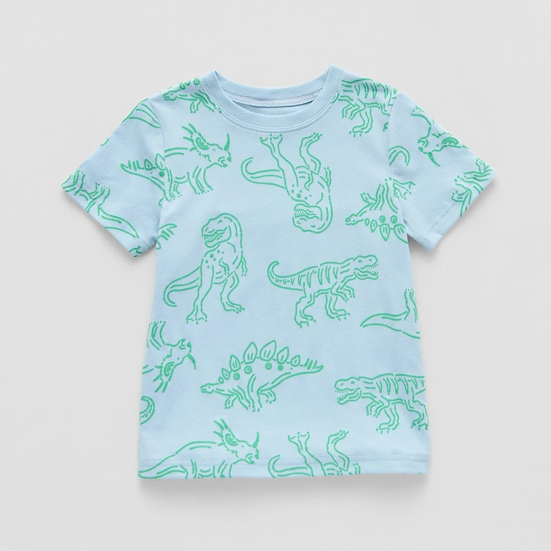 Okie Dokie Toddler & Little Boys Crew Neck Short Sleeve Regular Fit Graphic T-Shirt