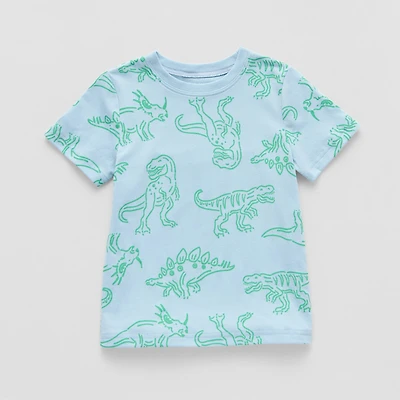 Okie Dokie Toddler & Little Boys Crew Neck Short Sleeve Regular Fit Graphic T-Shirt