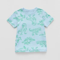 Okie Dokie Toddler & Little Boys Crew Neck Short Sleeve Regular Fit Graphic T-Shirt