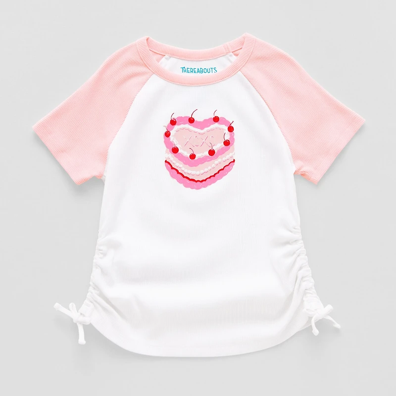 Thereabouts Little & Big Kid Girls Round Neck Short Sleeve T-Shirt