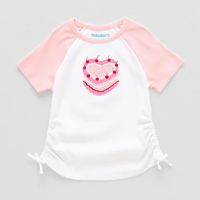 Thereabouts Little & Big Kid Girls Round Neck Short Sleeve T-Shirt