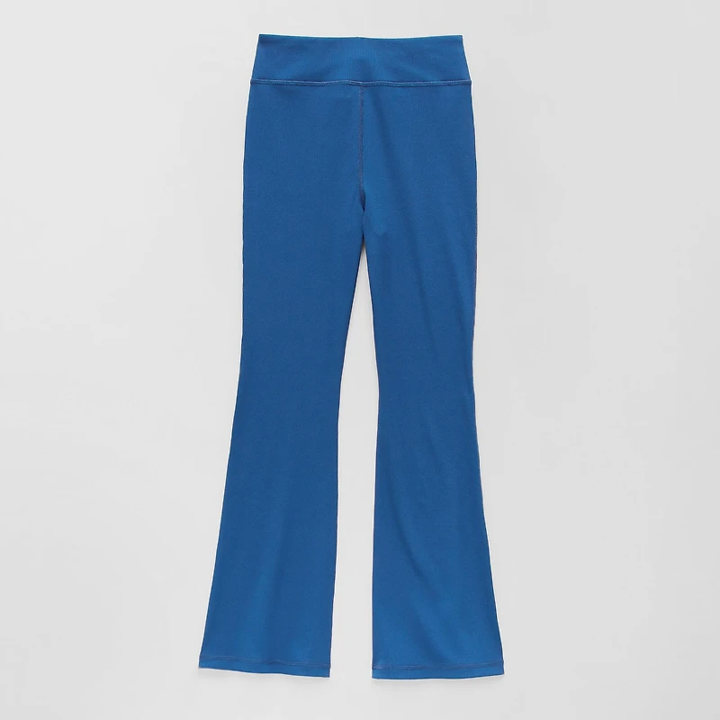 Xersion USA Rib Little Girls Quick Dry High Rise Flare Regular Fit Pull-On Pant