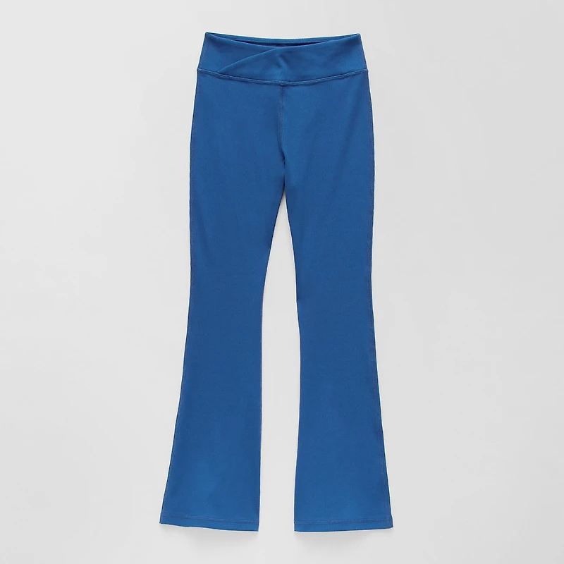 Xersion USA Rib Little Girls Quick Dry High Rise Flare Regular Fit Pull-On Pant