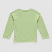 Toddler Boys Crew Neck Long Sleeve Regular Fit Lilo & Stitch Graphic T-Shirt