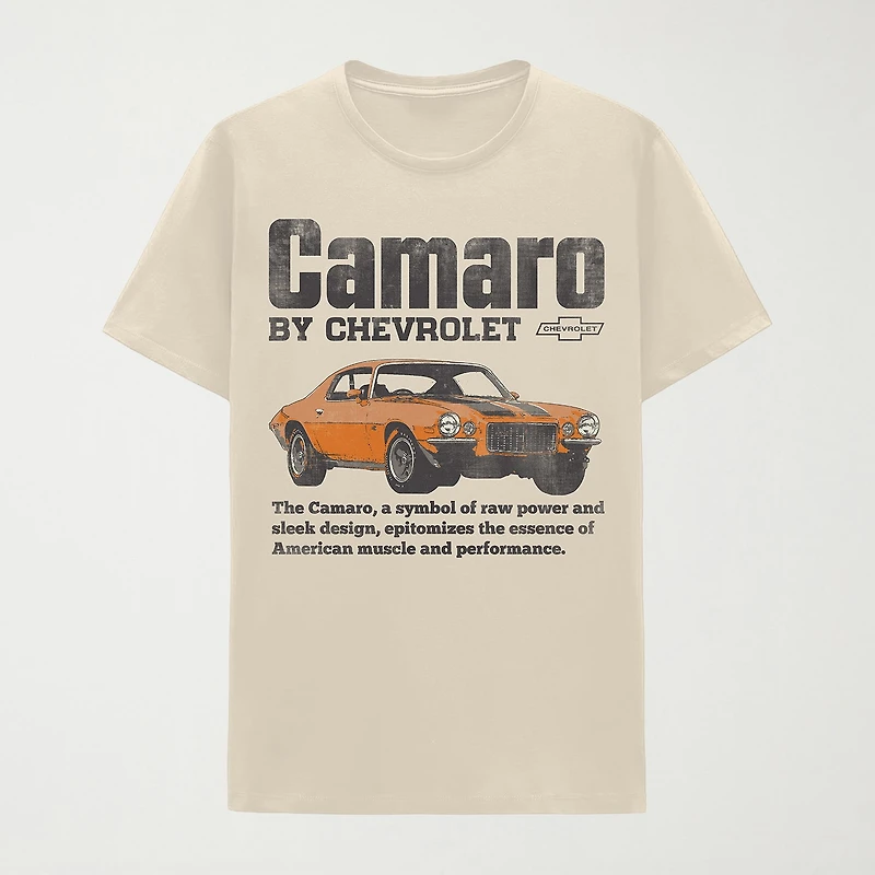 Chevrolet Camaro\N Mens Crew Neck Short Sleeve Regular Fit Graphic T-Shirt