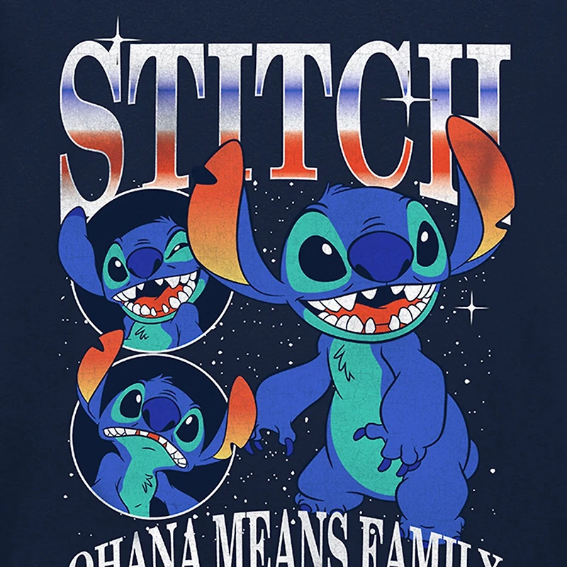 Mens Crew Neck Short Sleeve Regular Fit Lilo & Stitch Graphic T-Shirt