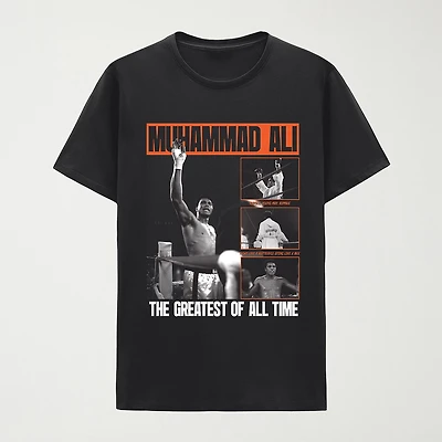 Novelty Muhammad Ali Mens Crew Neck Short Sleeve Regular Fit Graphic T-Shirt