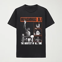 Novelty Muhammad Ali Mens Crew Neck Short Sleeve Regular Fit Graphic T-Shirt