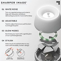 Sharper Image® Sound Soother Wind, White Noise Machine With LED Glow
