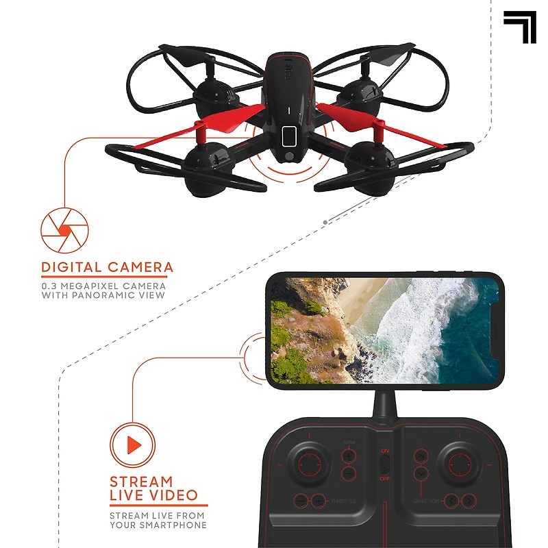Sharper Image® 10" Mach X Video Drone with Streaming Camera