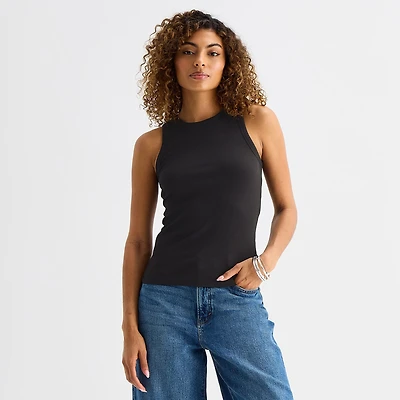 a.n.a Womens High Neck Sleeveless Tank Top